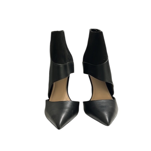 Zara Trafaluc Black Pointed Toe D'orsay Stiletto Heels Size 38/US 7.5 - Picture 3 of 9